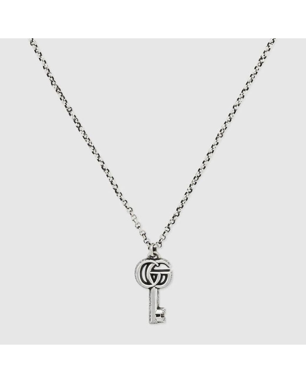 Gucci Metallic Double G Key Necklace for men