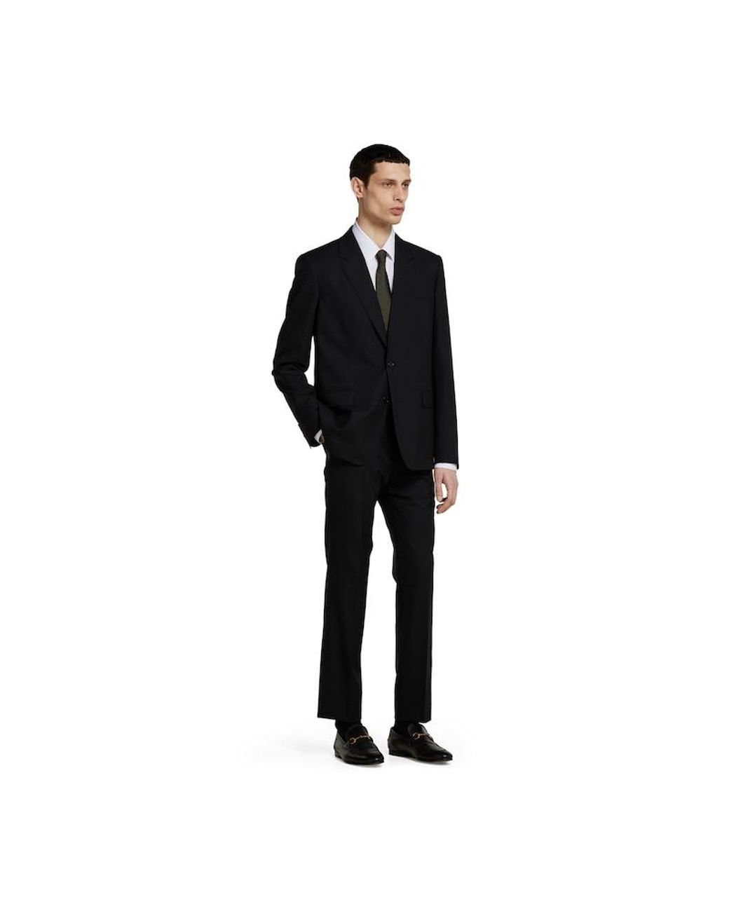 Gucci Black Wool Suit for men