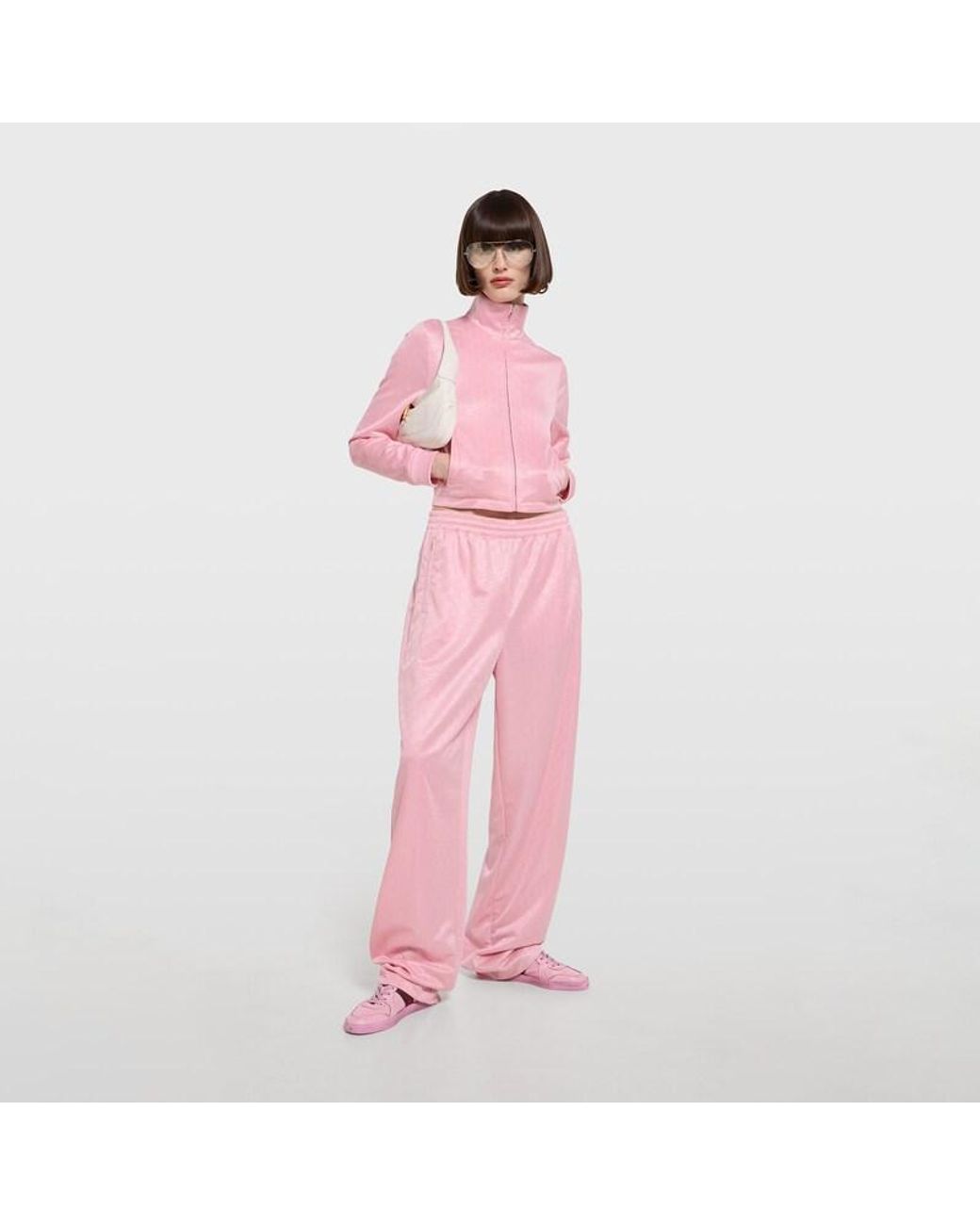 Gucci Pink Stretch Low-Top Trainer