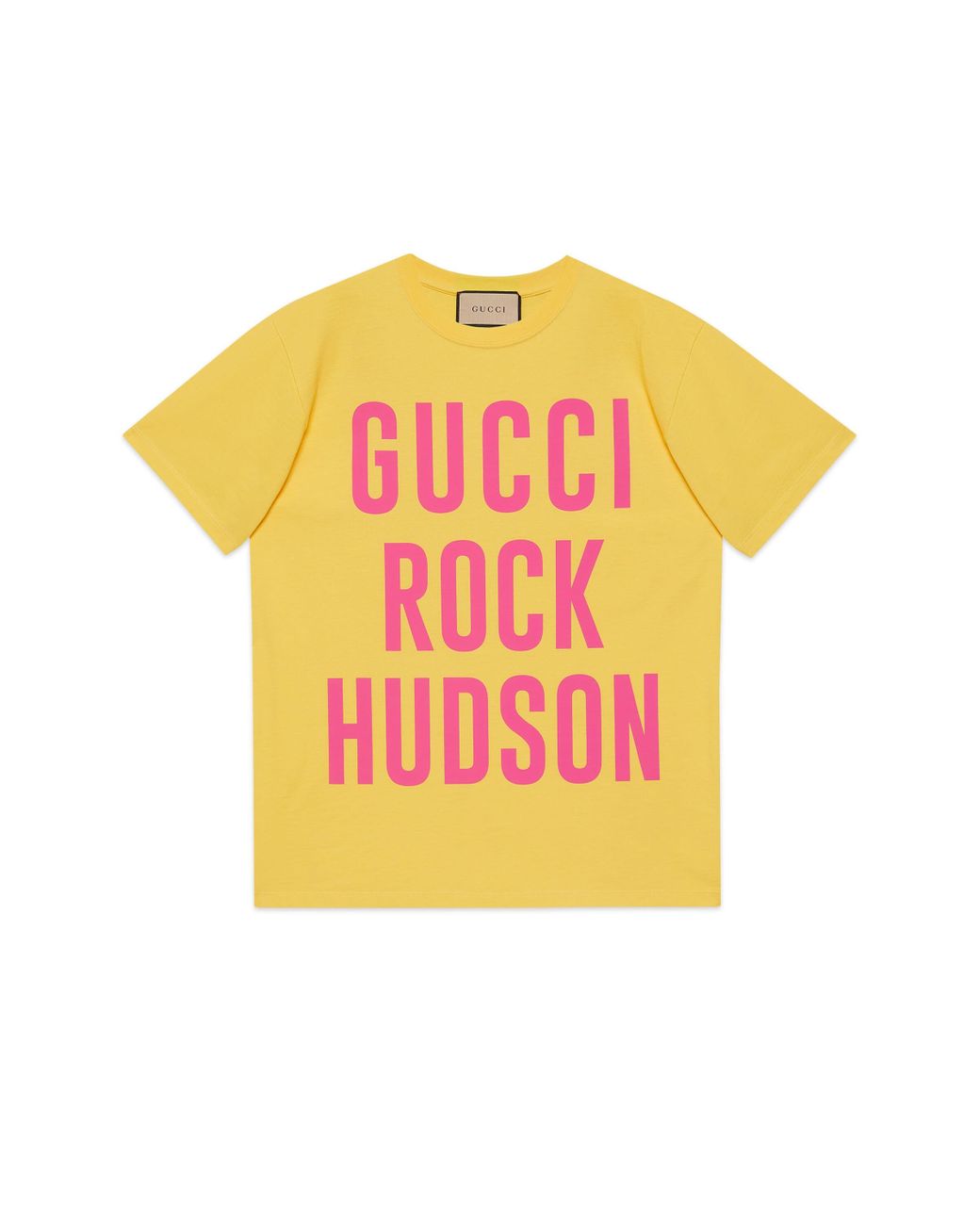 Gucci ' Rock Hudson' Cotton T-shirt in Yellow | Lyst