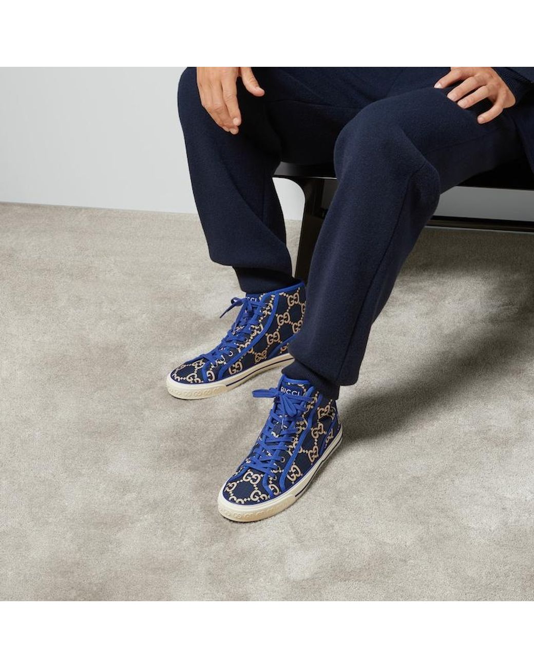 Gucci Tennis 1977 High-top Sneaker in Blue for Men | Lyst