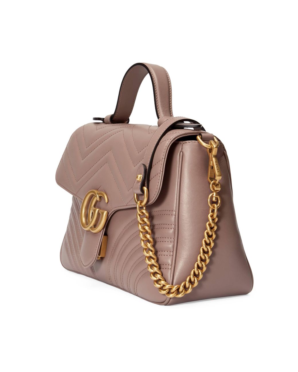 Gucci GG Marmont Small Top Handle Bag in Pink | Lyst