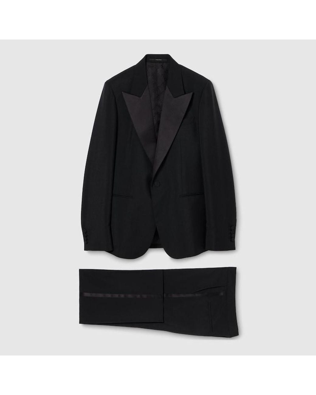 Gucci Black Light Wool Mohair Canvas Suit, Ready-To-Wear for men