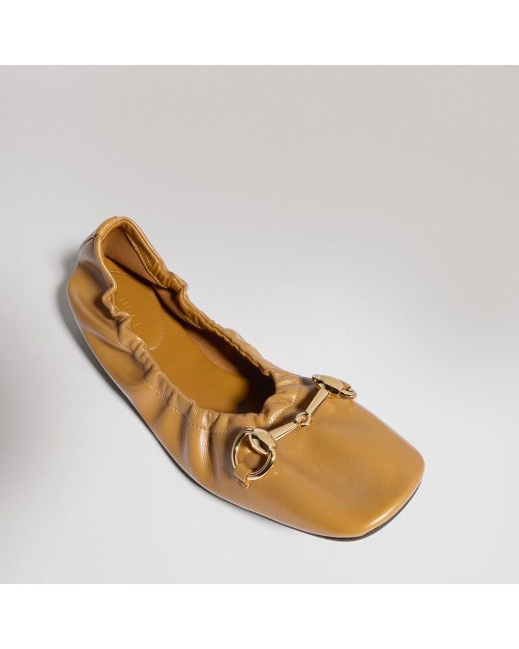 Gucci Brown Prima Ballet Flat