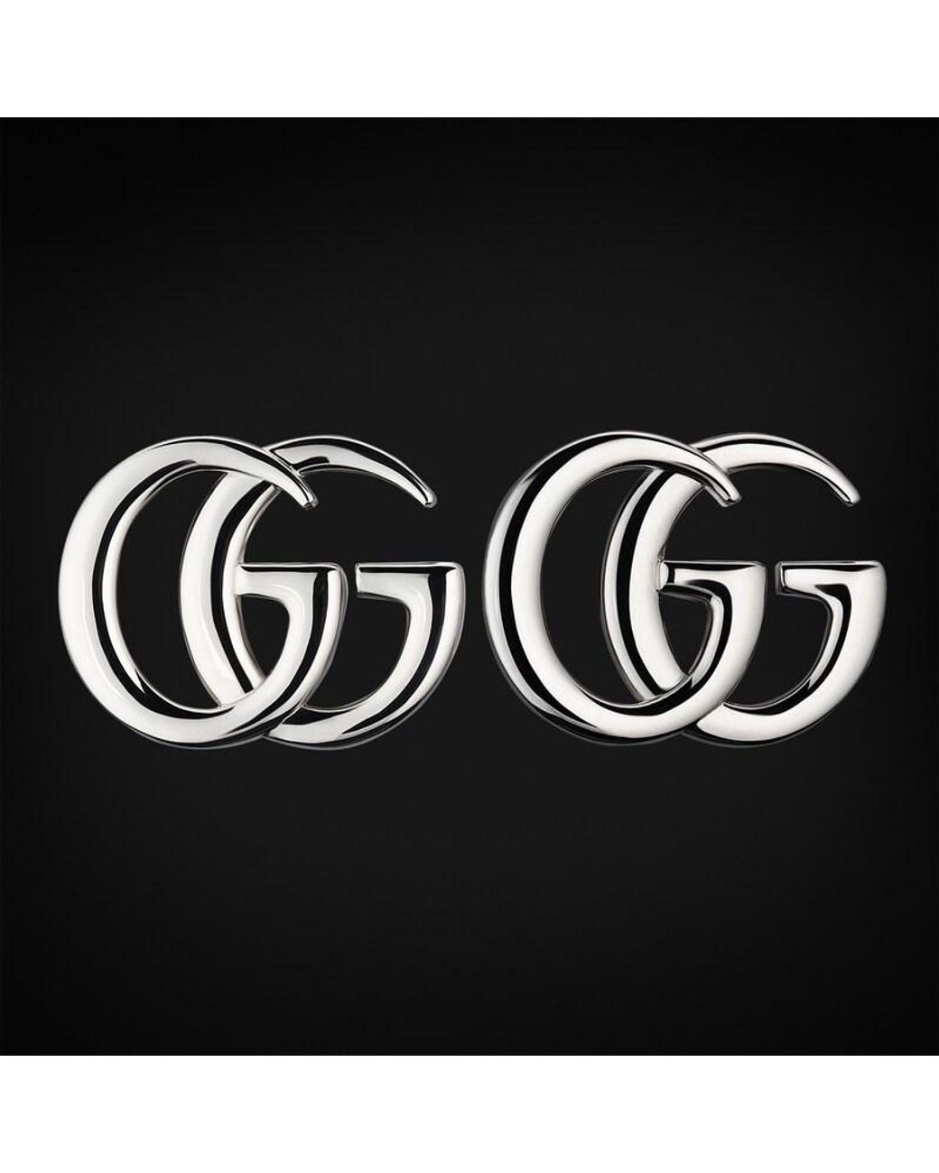 Gucci Metallic Gg Marmont Stud Earrings