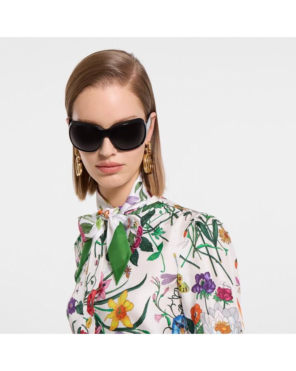 Gucci Green Silk Foulard