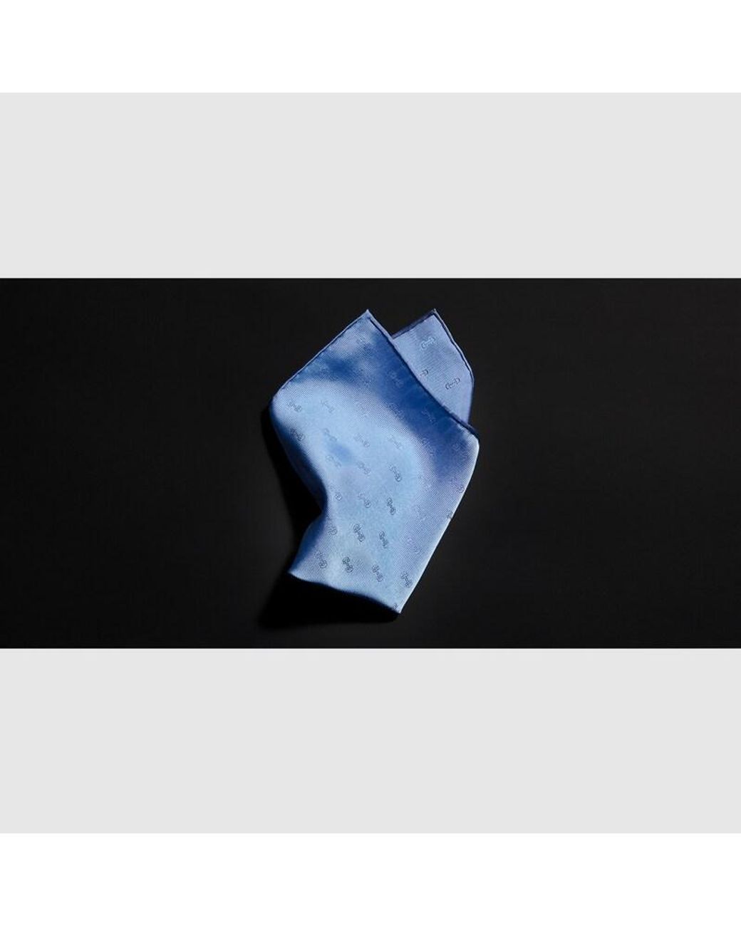 Gucci Blue Horsebit Silk Jacquard Pocket Square for men