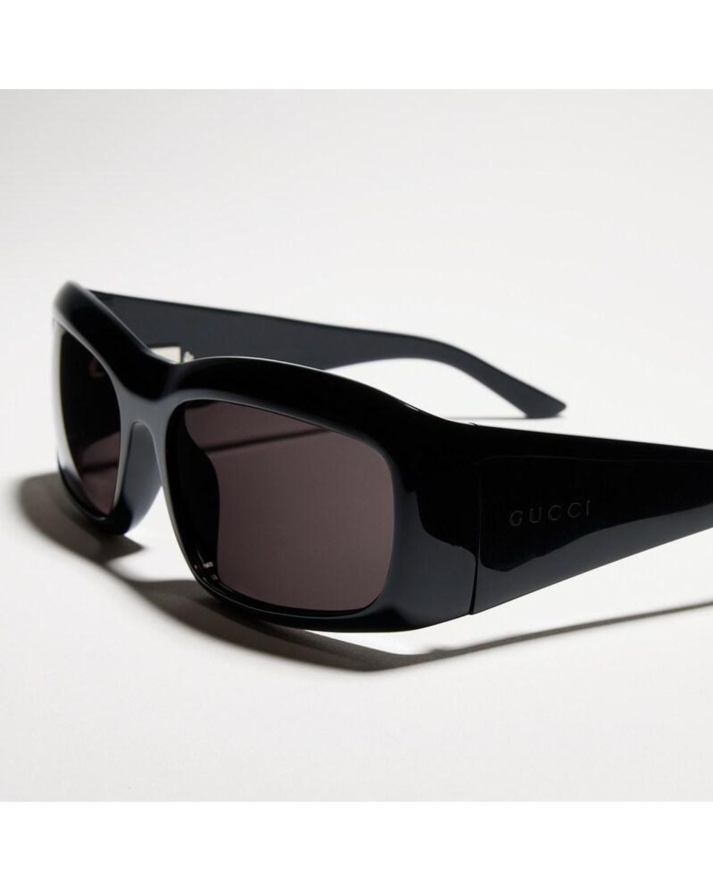Gucci Black Geometric Frame Sunglasses