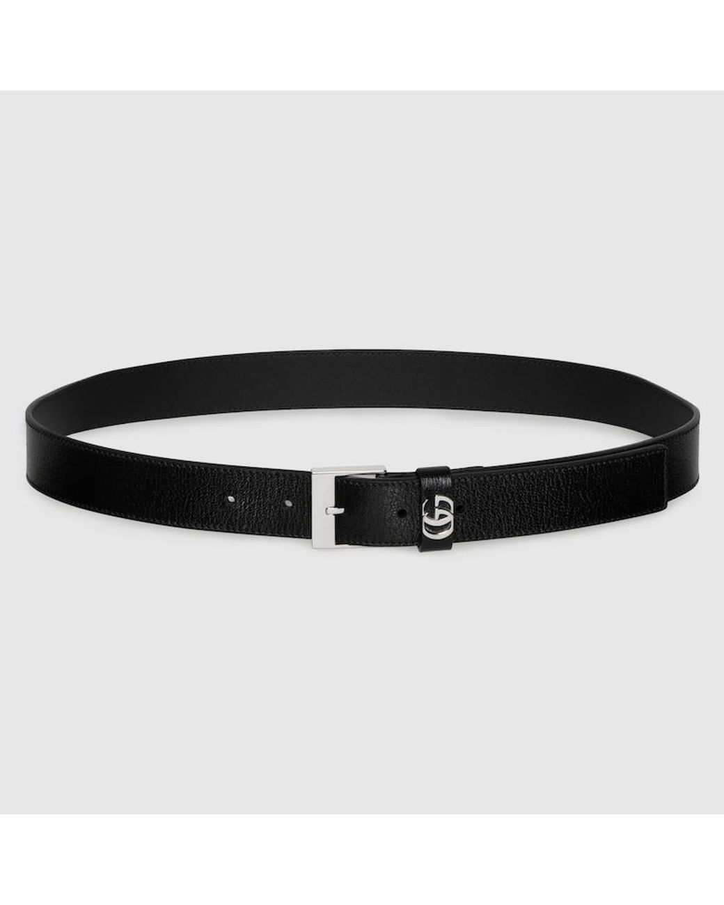 Gucci Black Belt With Square Buckle, Size 95, Leather for men