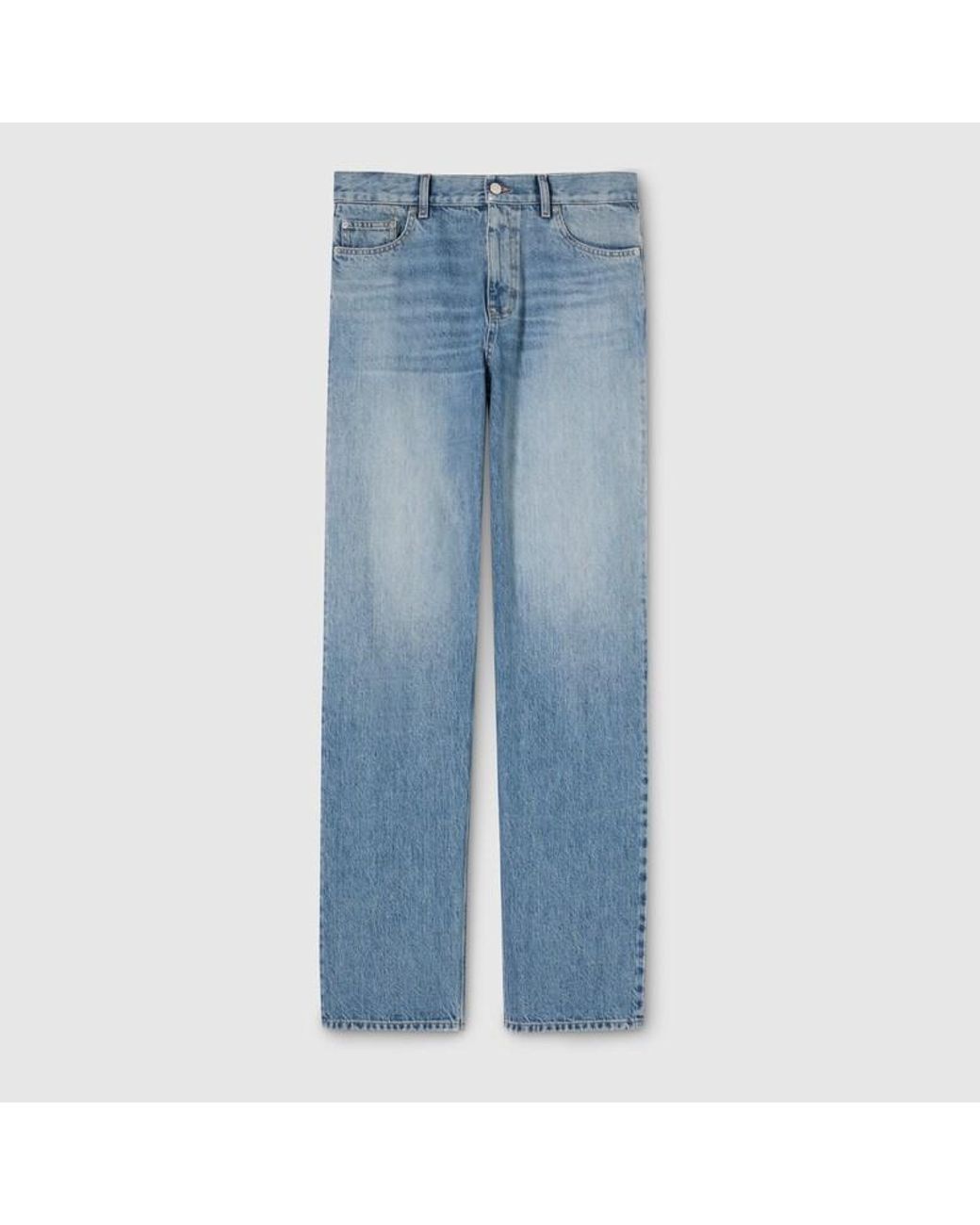 Gucci Blue Straight Leg Jeans for men