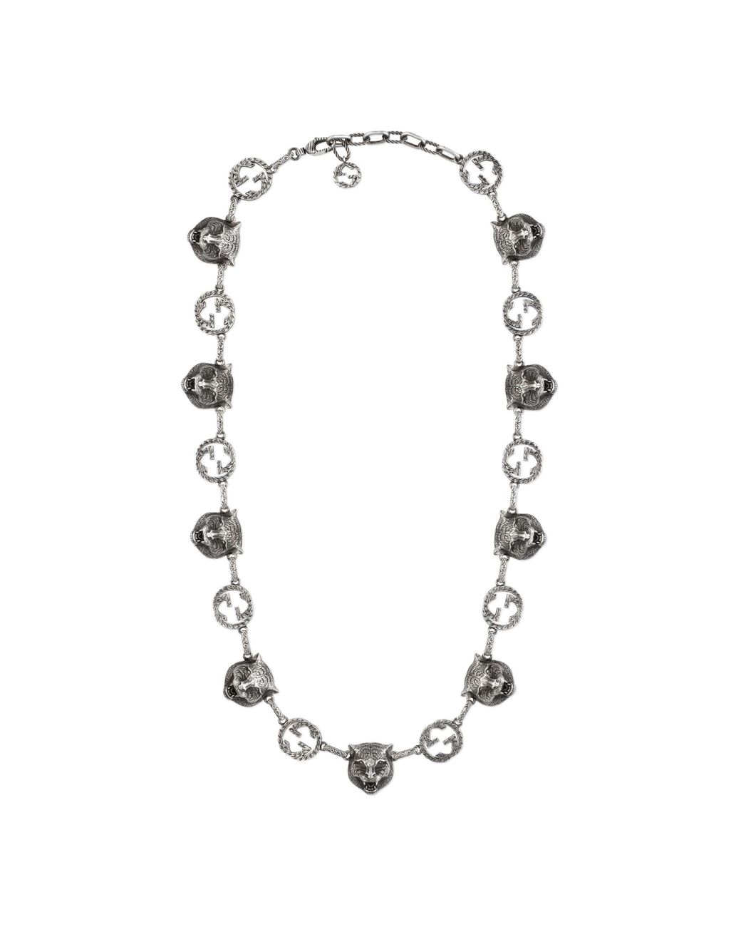 Gucci Garden Feline Heads Necklace in Metallic for Men | Lyst