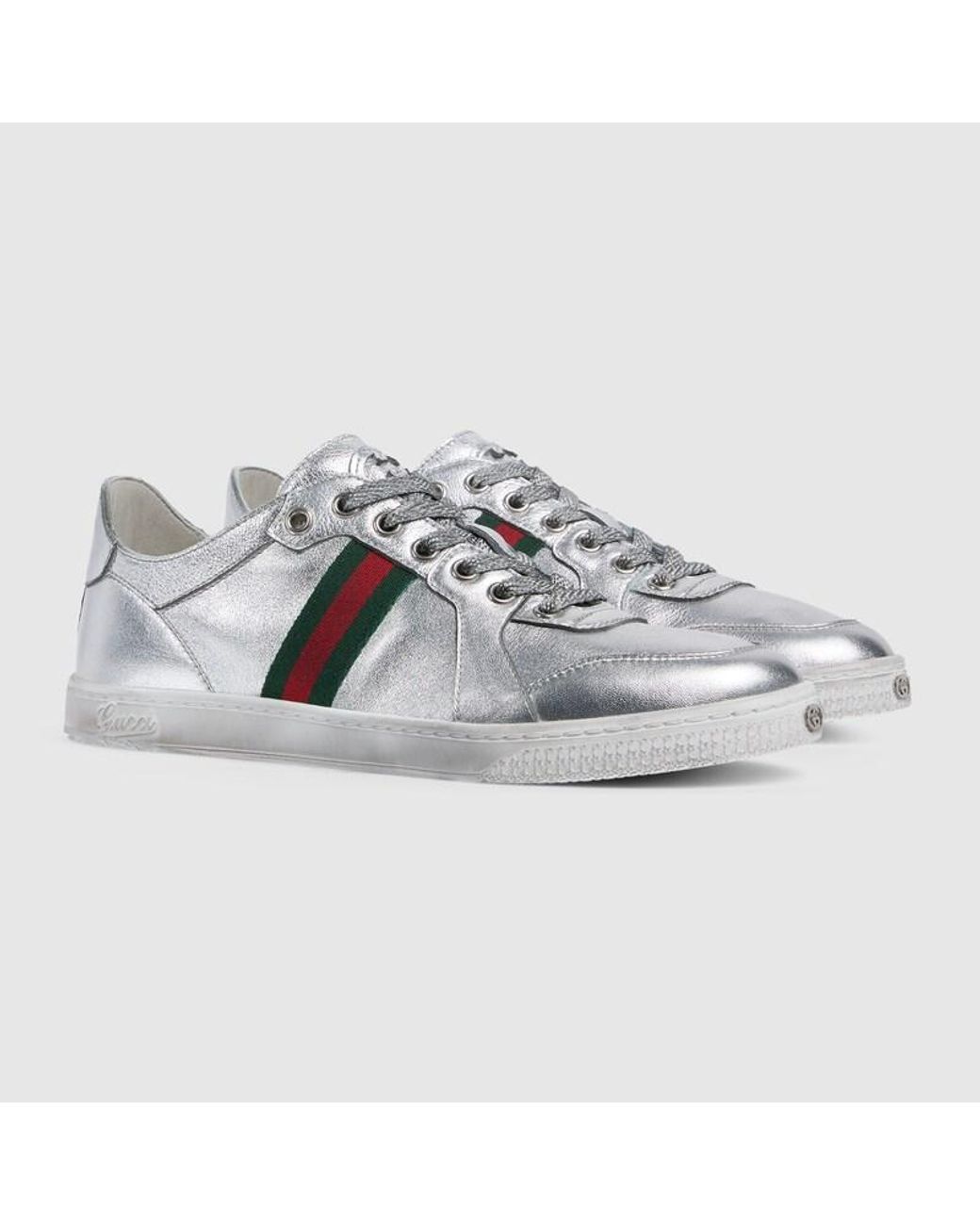 Gucci Metallic Stretch Low-Top Trainer