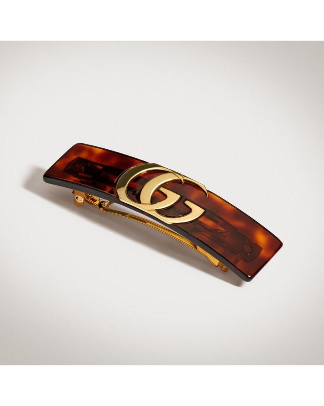 Gucci Red Hair Clip With Double G, Resin