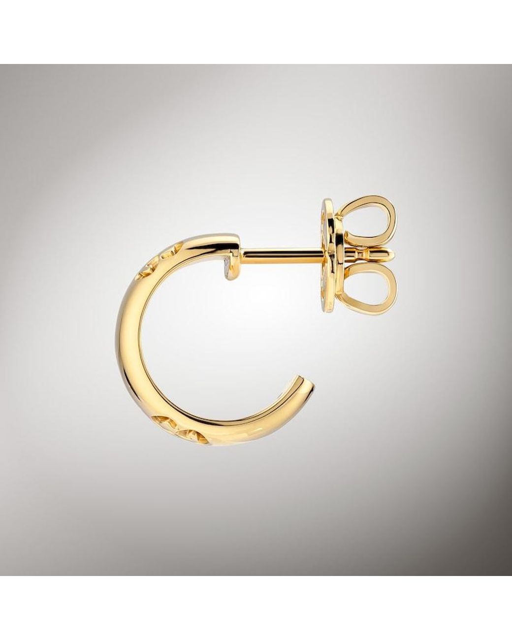 Gucci Metallic Icon 18K Gg Hoop Earrings