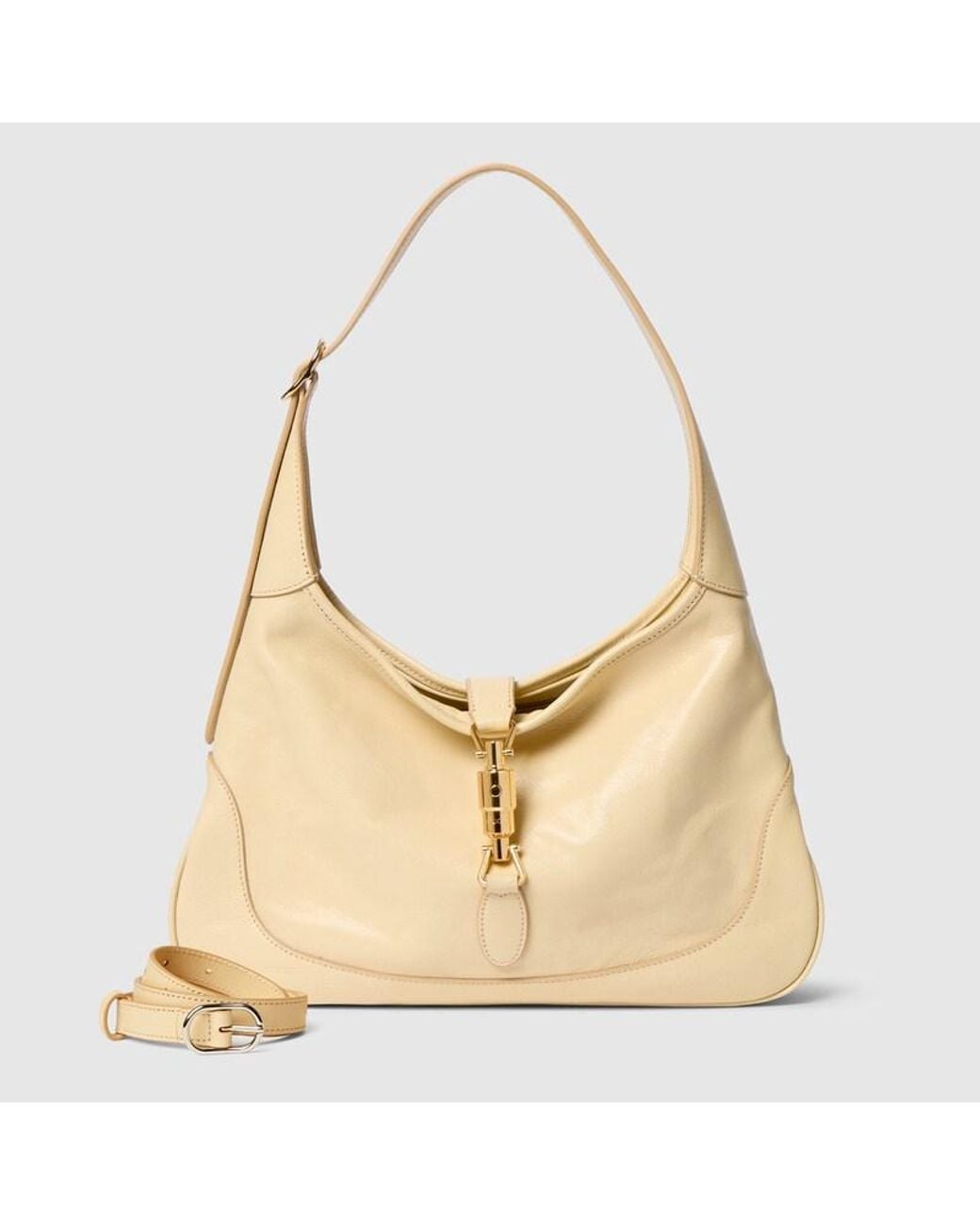 Gucci Natural Jackie 1961 Medium Shoulder Bag, Leather