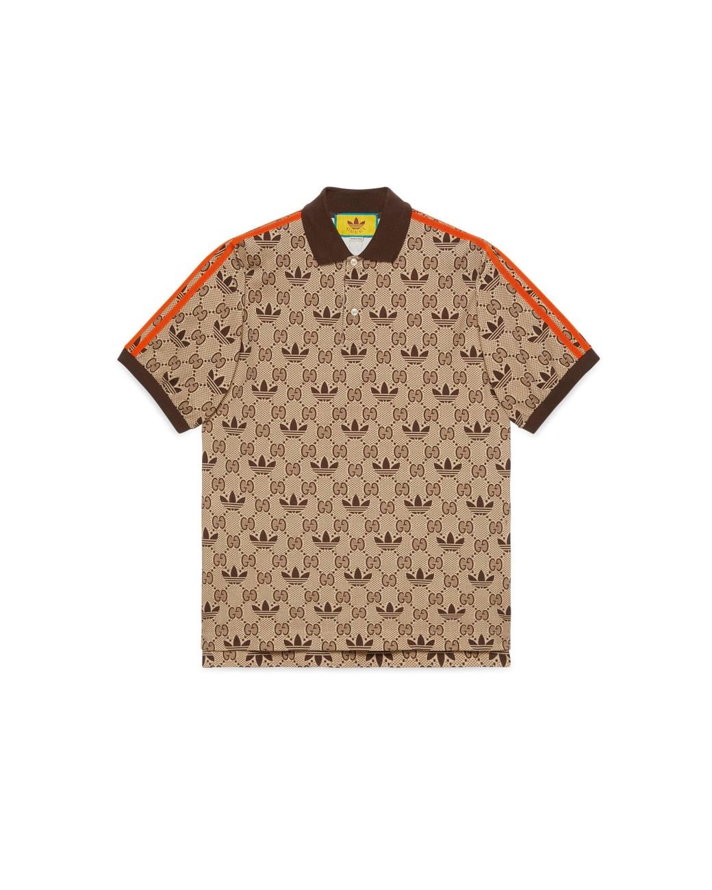 Gucci Adidas X gg Trefoil Polo Shirt in Brown for Men | Lyst