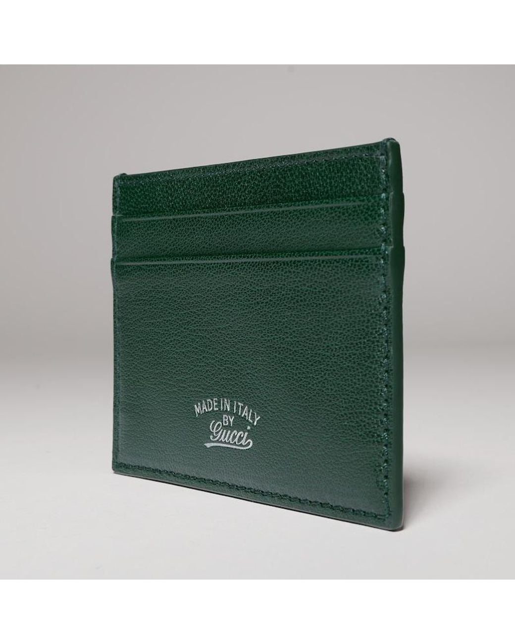 Gucci Green Lira Card Case for men