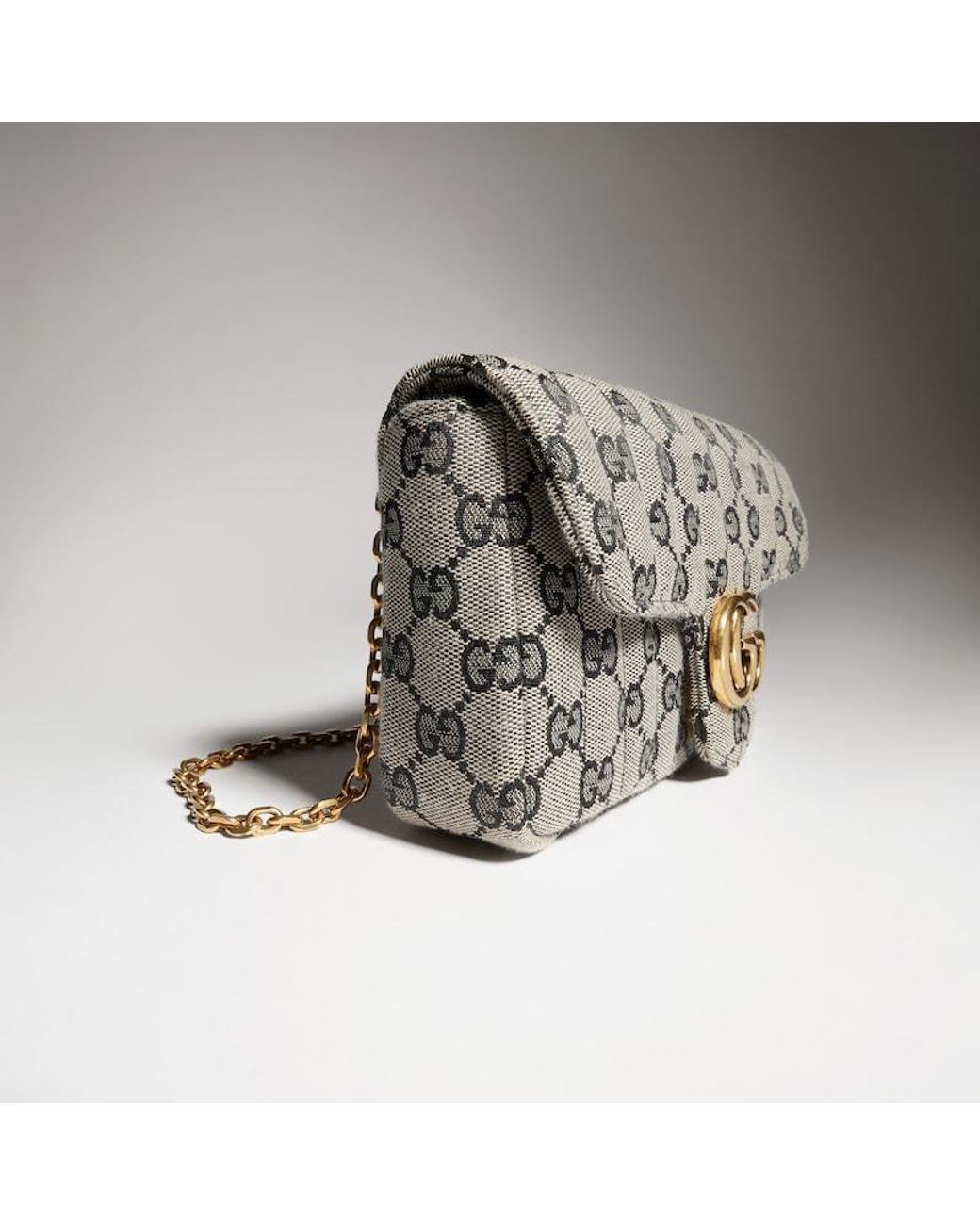 Gucci Metallic Jetset Gg Marmont Small Shoulder Bag