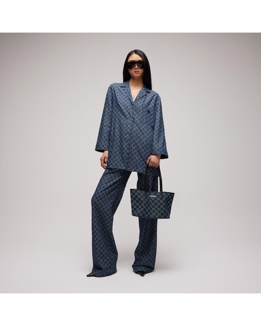 Gucci Blue Tribeca Small Tote Bag