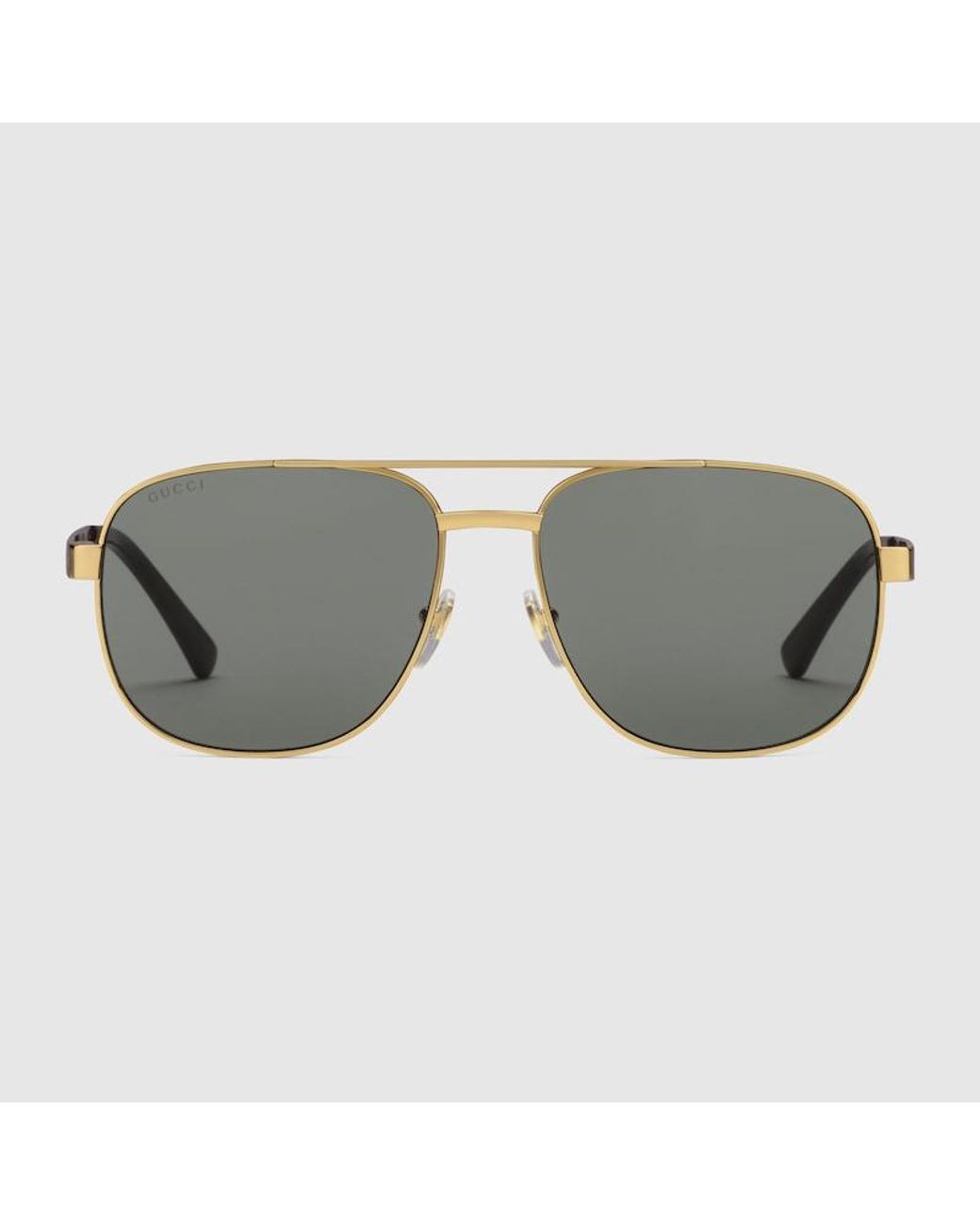 Gucci Gray Navigator Frame Sunglasses for men