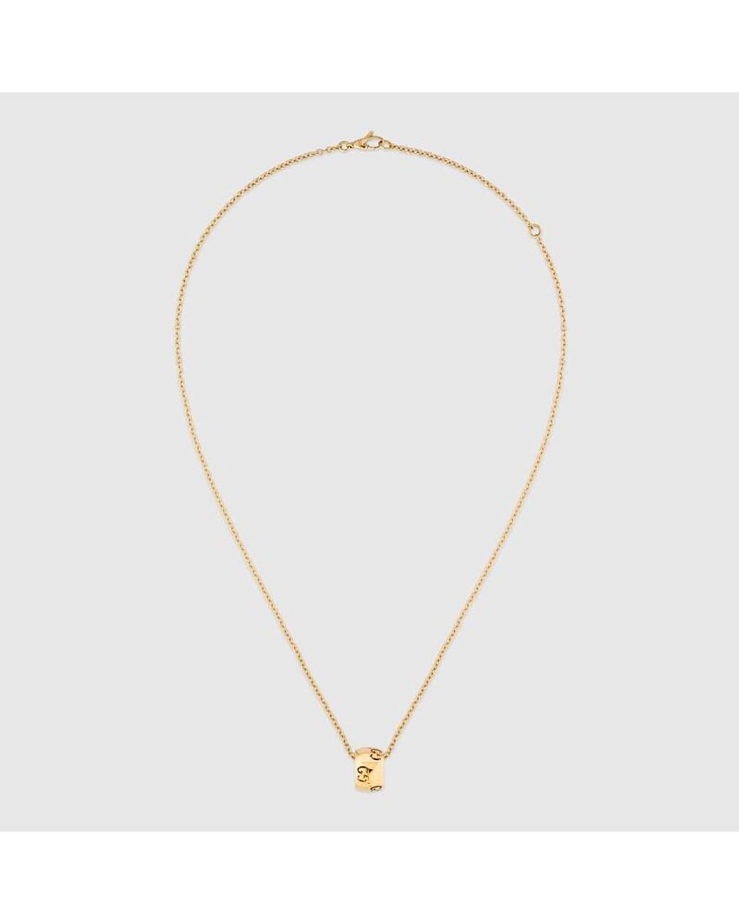 Gucci Metallic Icon 18K Gg Necklace
