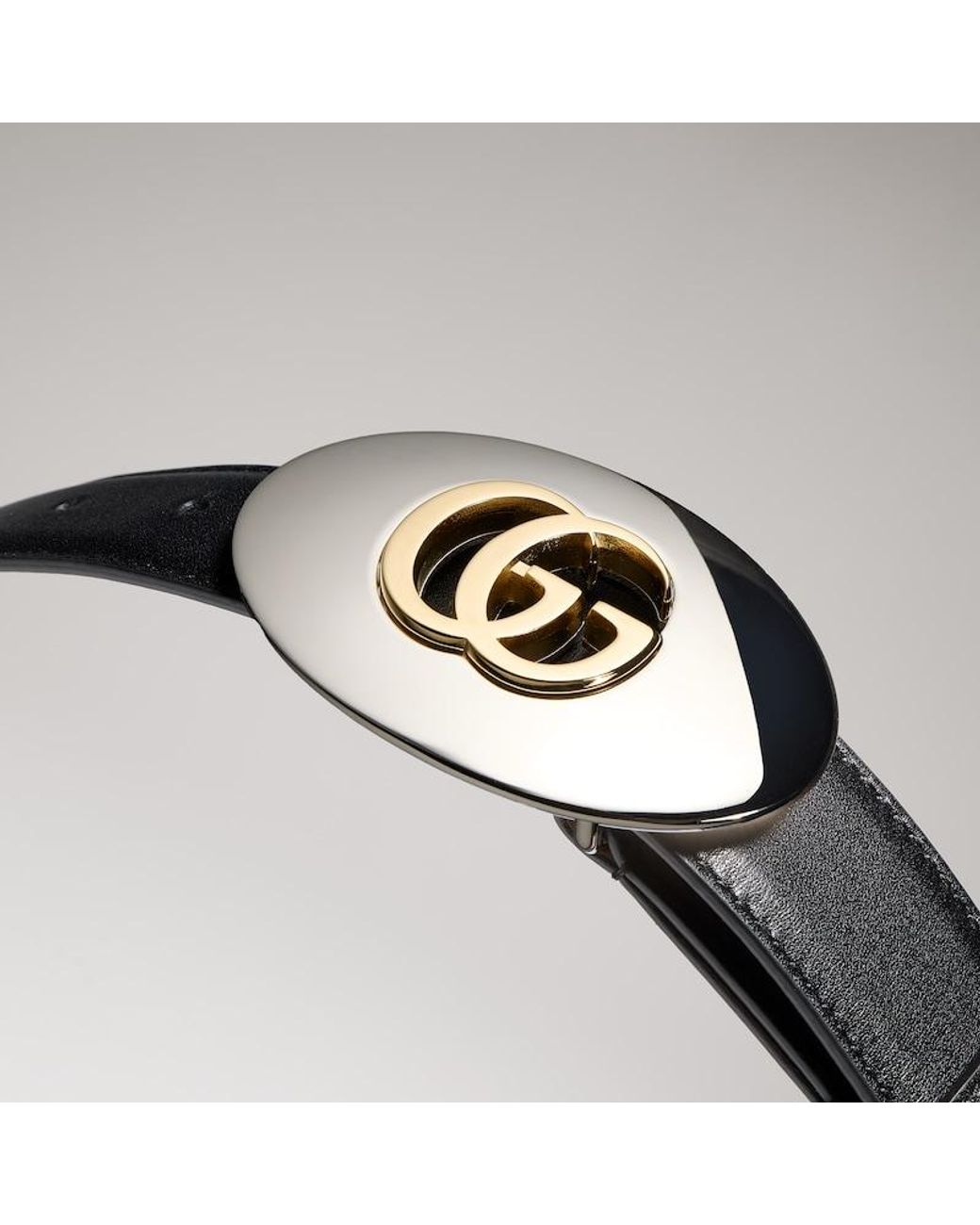Gucci Black Belt With Double G Plaque Buckle, Size 100