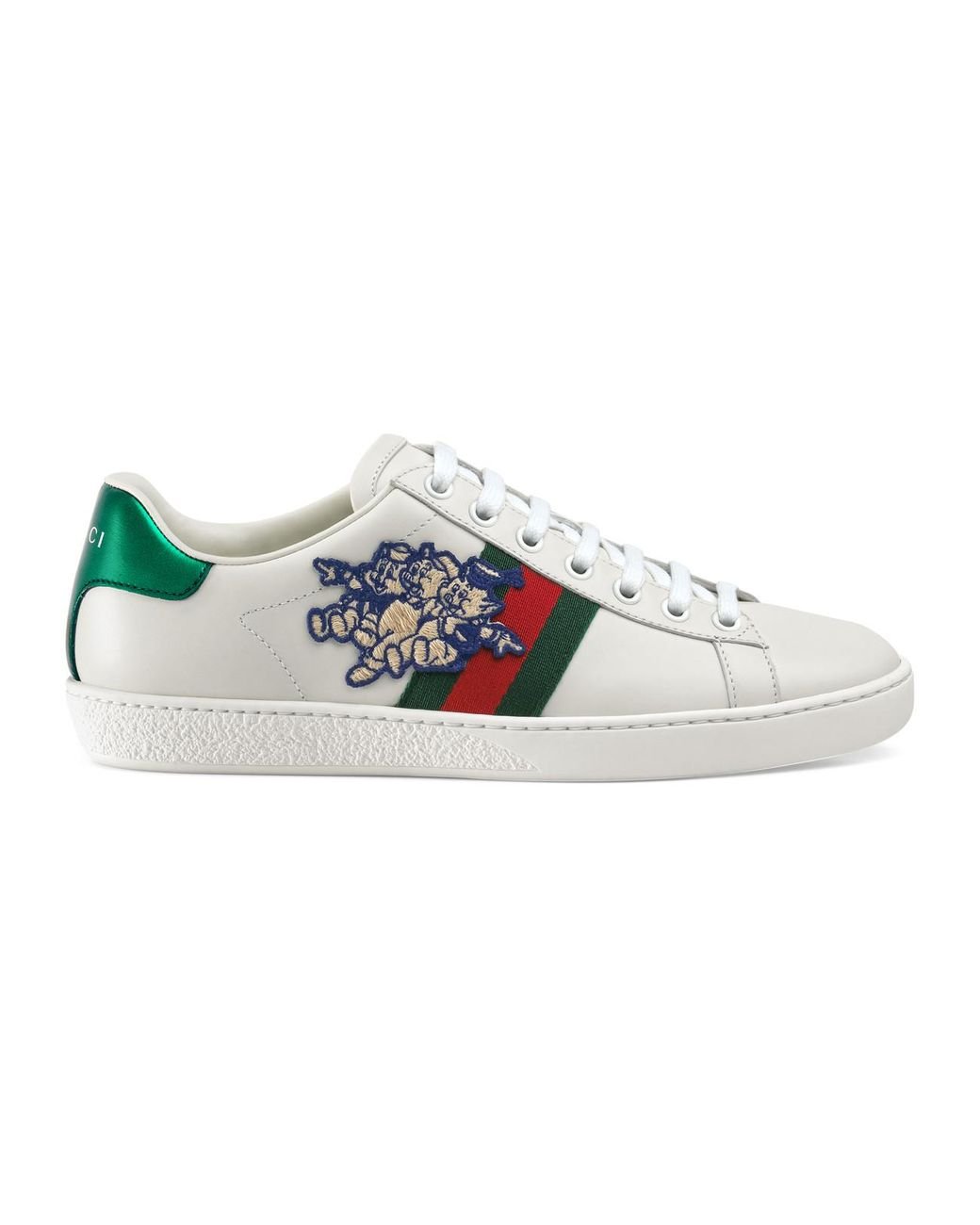 Gucci Ace Sneaker With Little Pigs in White |