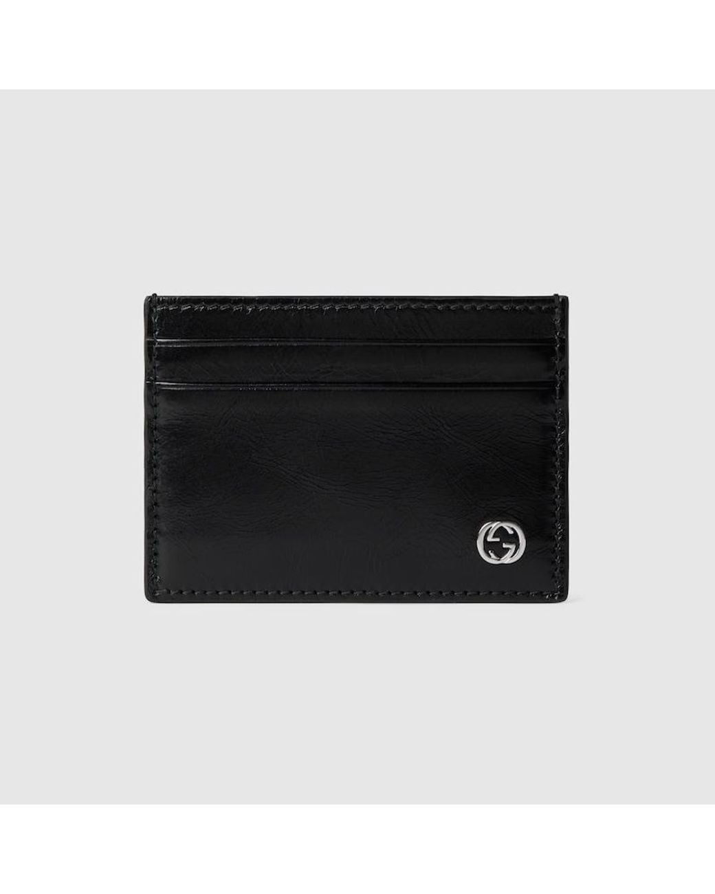 Gucci Black Card Case With Interlocking G for men
