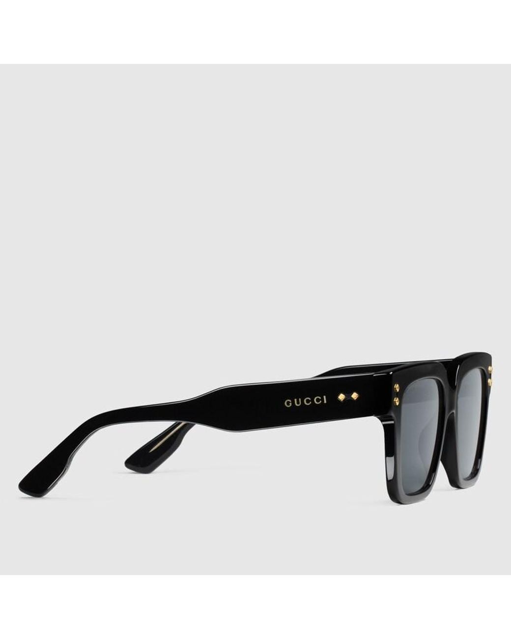 Gucci Black Rectangular Frame Sunglasses for men