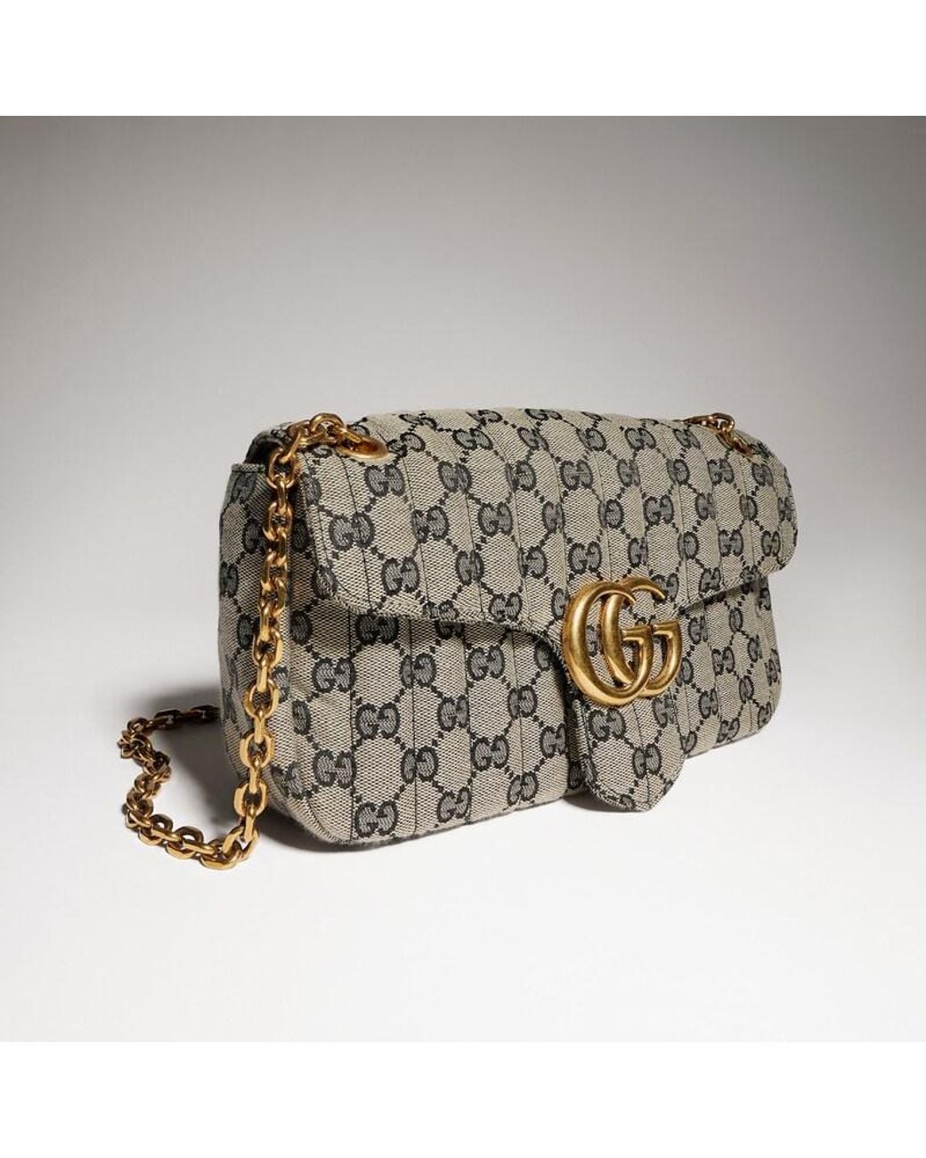 Gucci Metallic Jetset Gg Marmont Medium Shoulder Bag