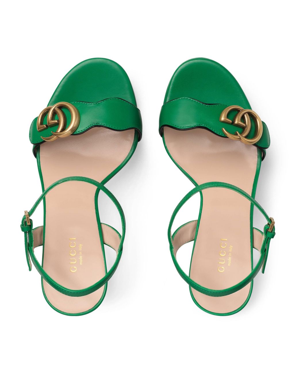 Sandalia de Plataforma con Doble G Gucci de color Verde | Lyst