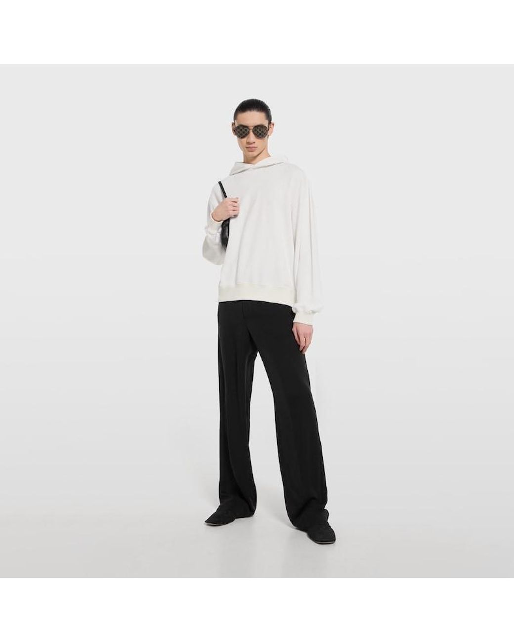 Gucci White Cashmere Blend Sweatshirt With Embroidery for men