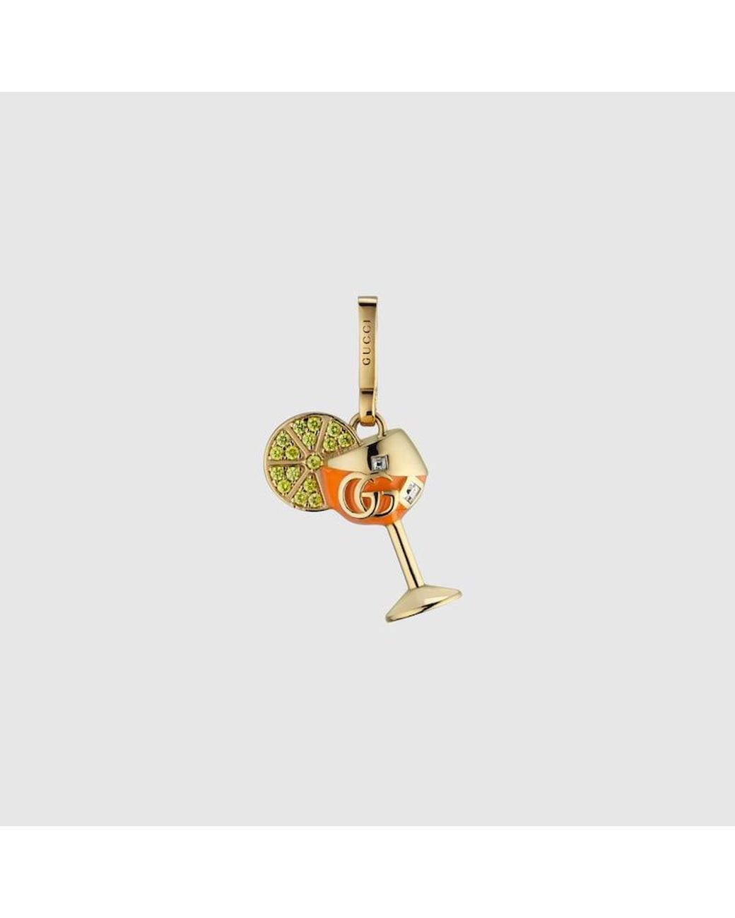 Gucci Metallic Cocktail Motif Charm