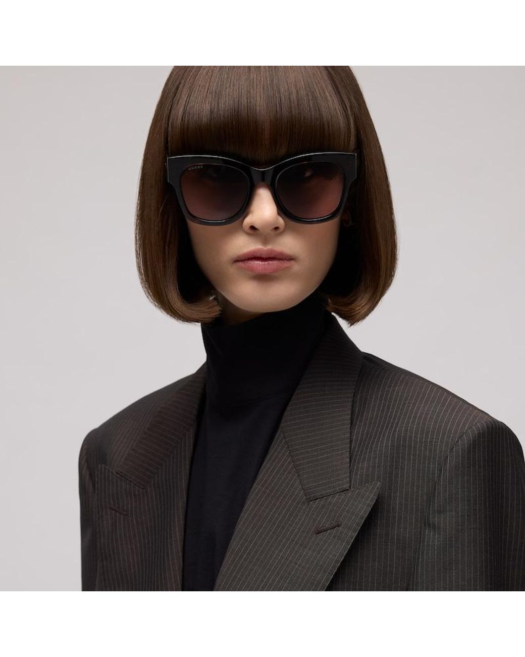 Gucci Brown Butterfly Frame Sunglasses