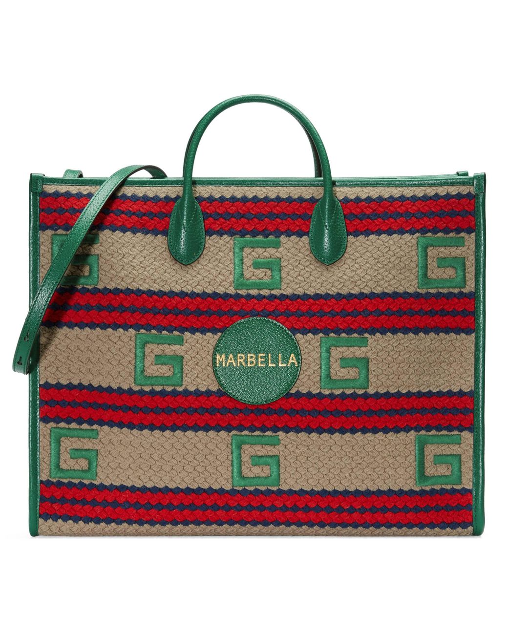 Gucci Marbella Striped Tote Bag in Natural for Men | Lyst UK