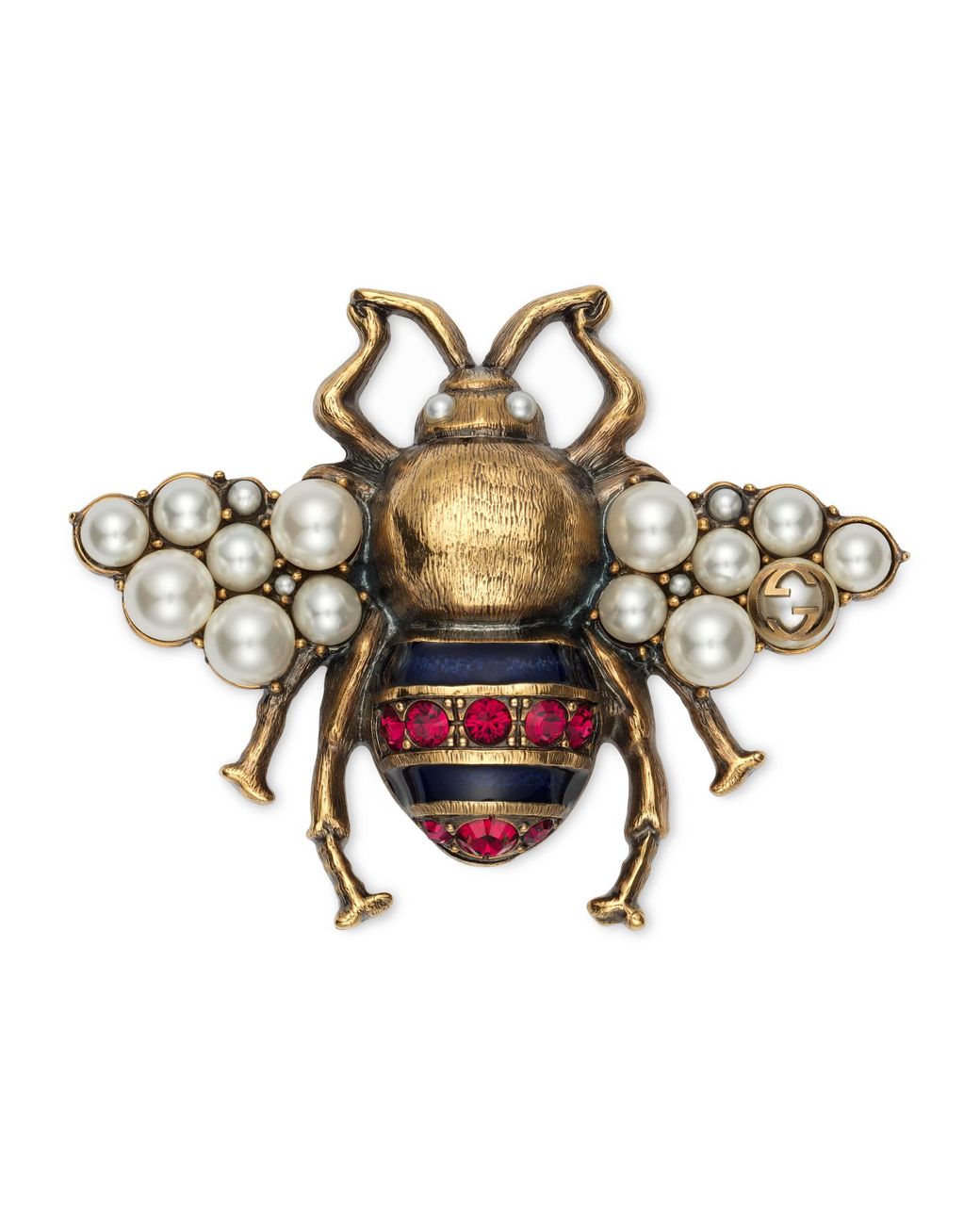 Gucci Bienen-Brosche mit Kristallen und Perlen in Mettallic | Lyst AT