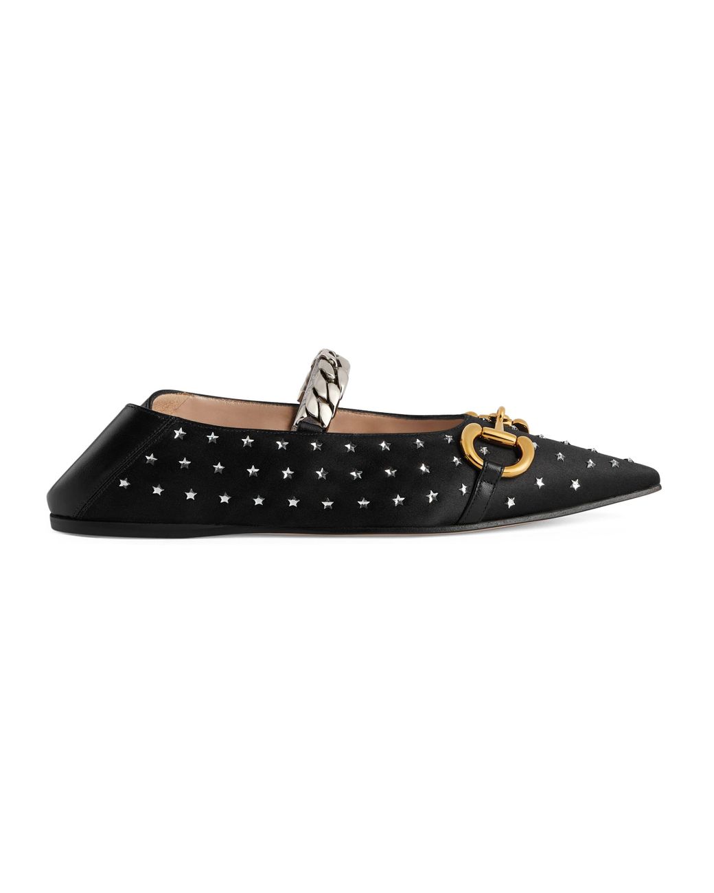Gucci Lovelight Ballet Flat With Horsebit in Black Lyst