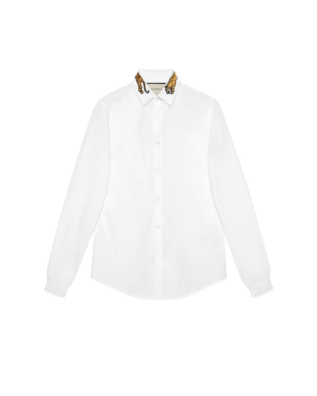 túnel club consenso Camisa Duke con estampado de serpientes en el cuello Gucci de hombre de  color Blanco | Lyst