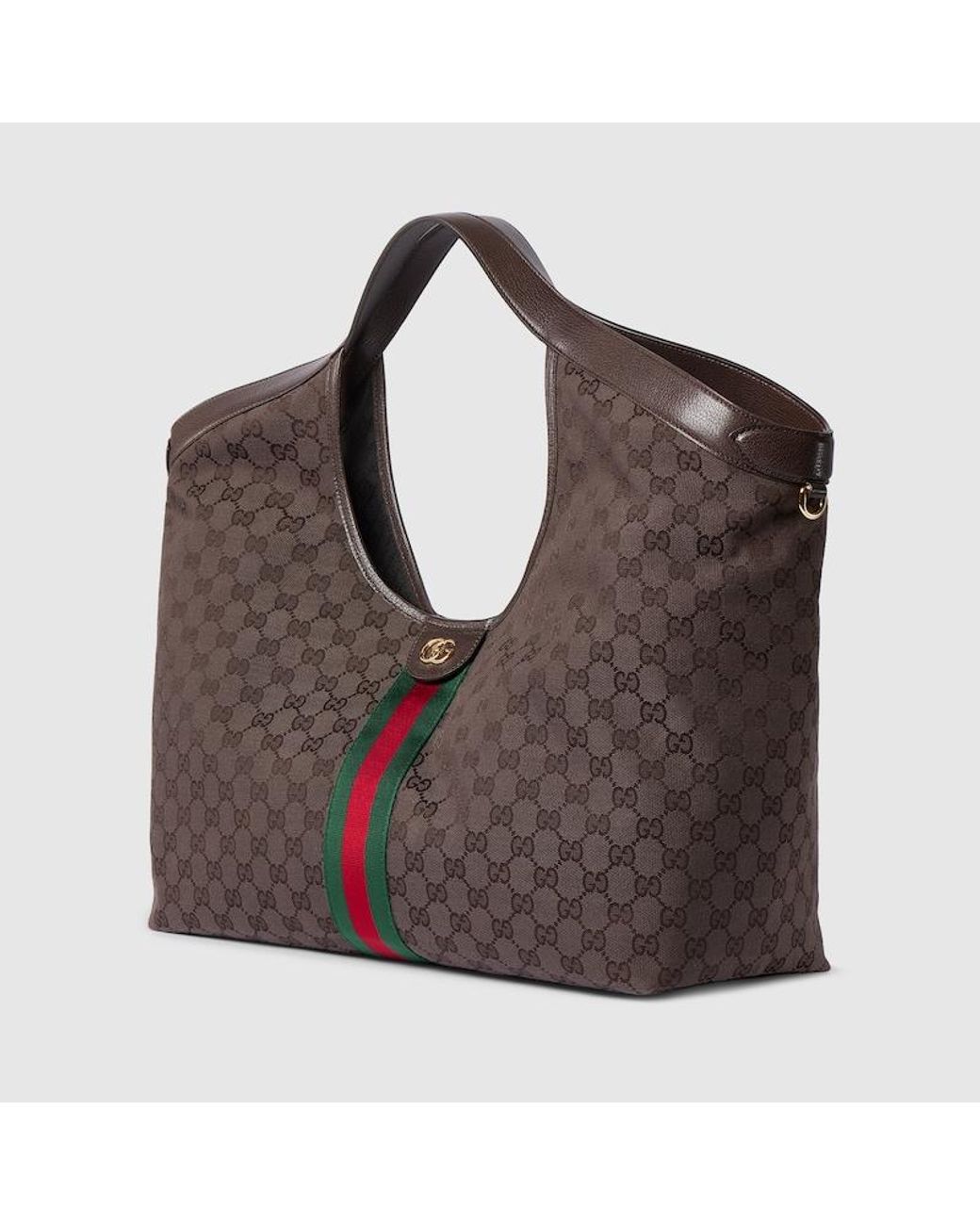 Gucci Brown Giglio Large Tote Bag