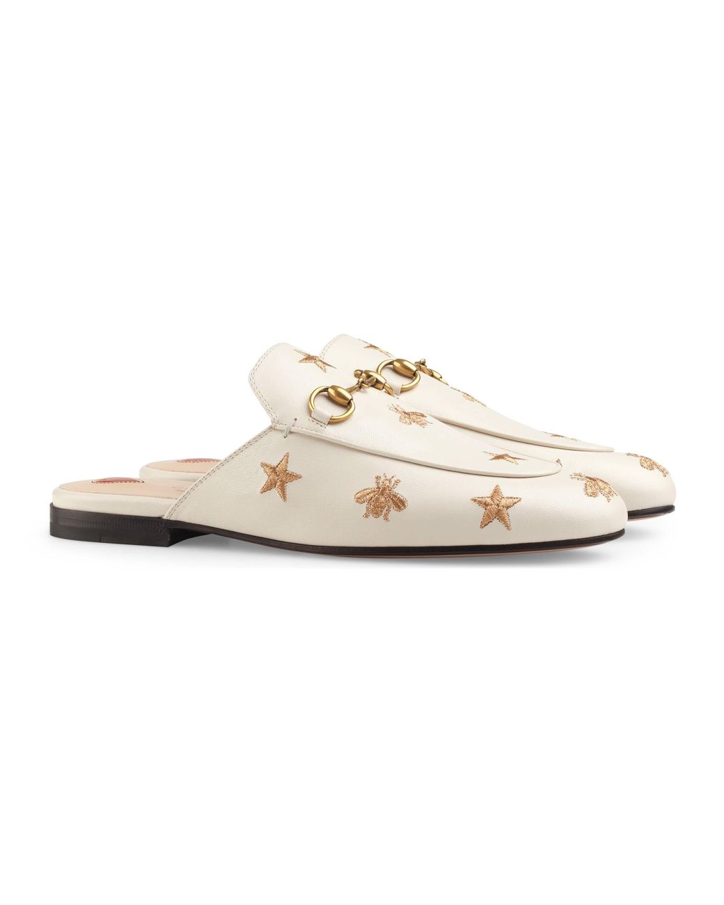 princetown embroidered leather slipper