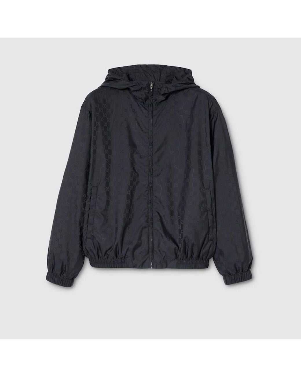 Gucci Blue Gg Nylon Zip Jacket for men