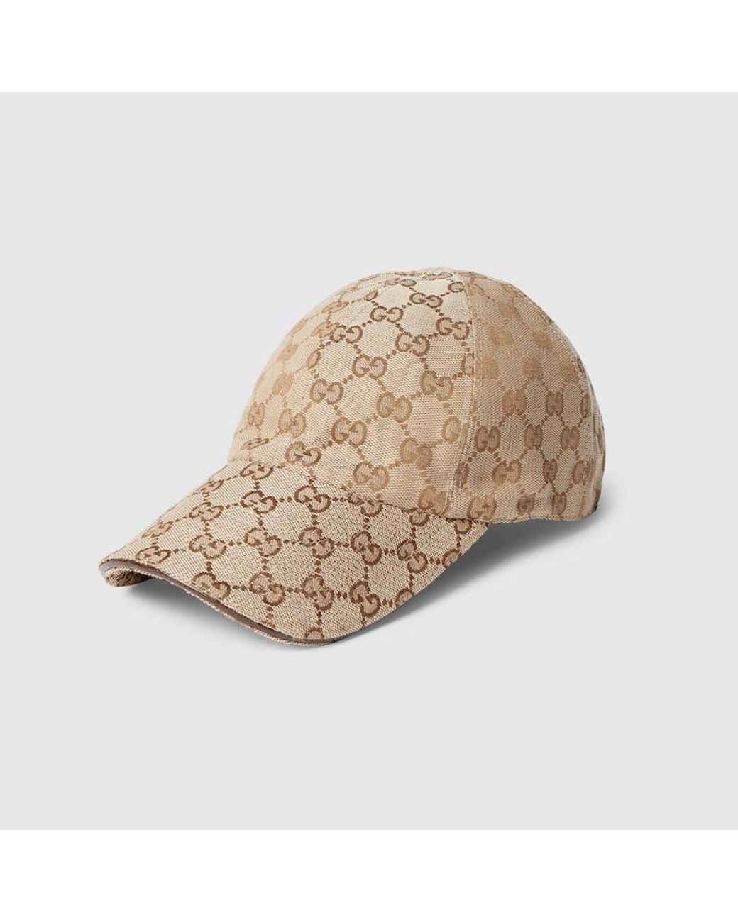 Gucci Natural Gg Cotton Canvas Baseball Hat