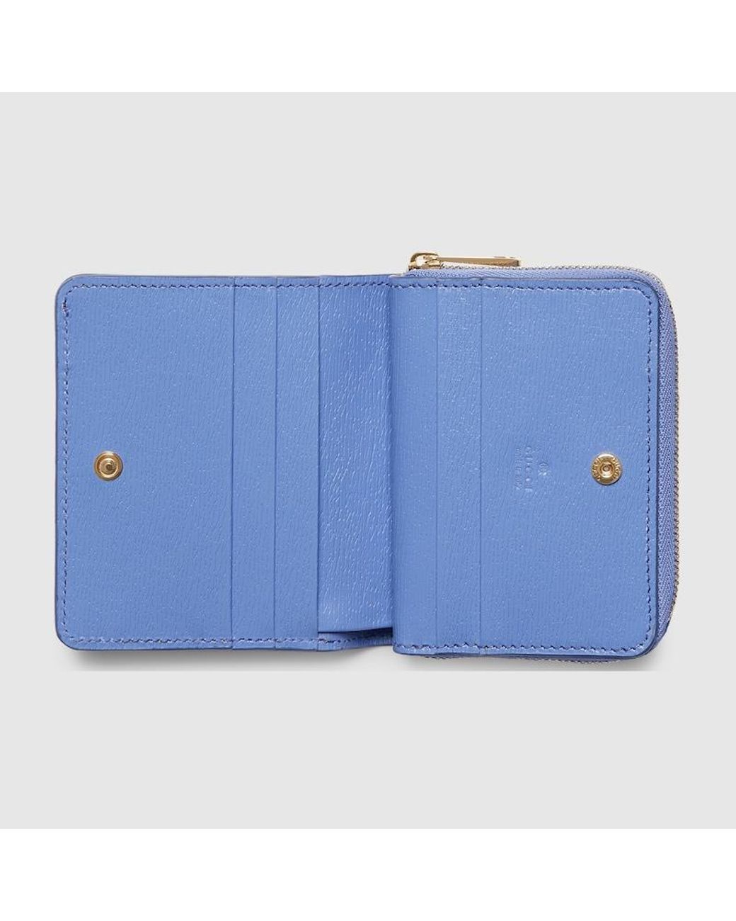 GUCCI グッチ スクリプトミニウォレット(ライトブルー)二つ折り財布 sekido_2500000247286