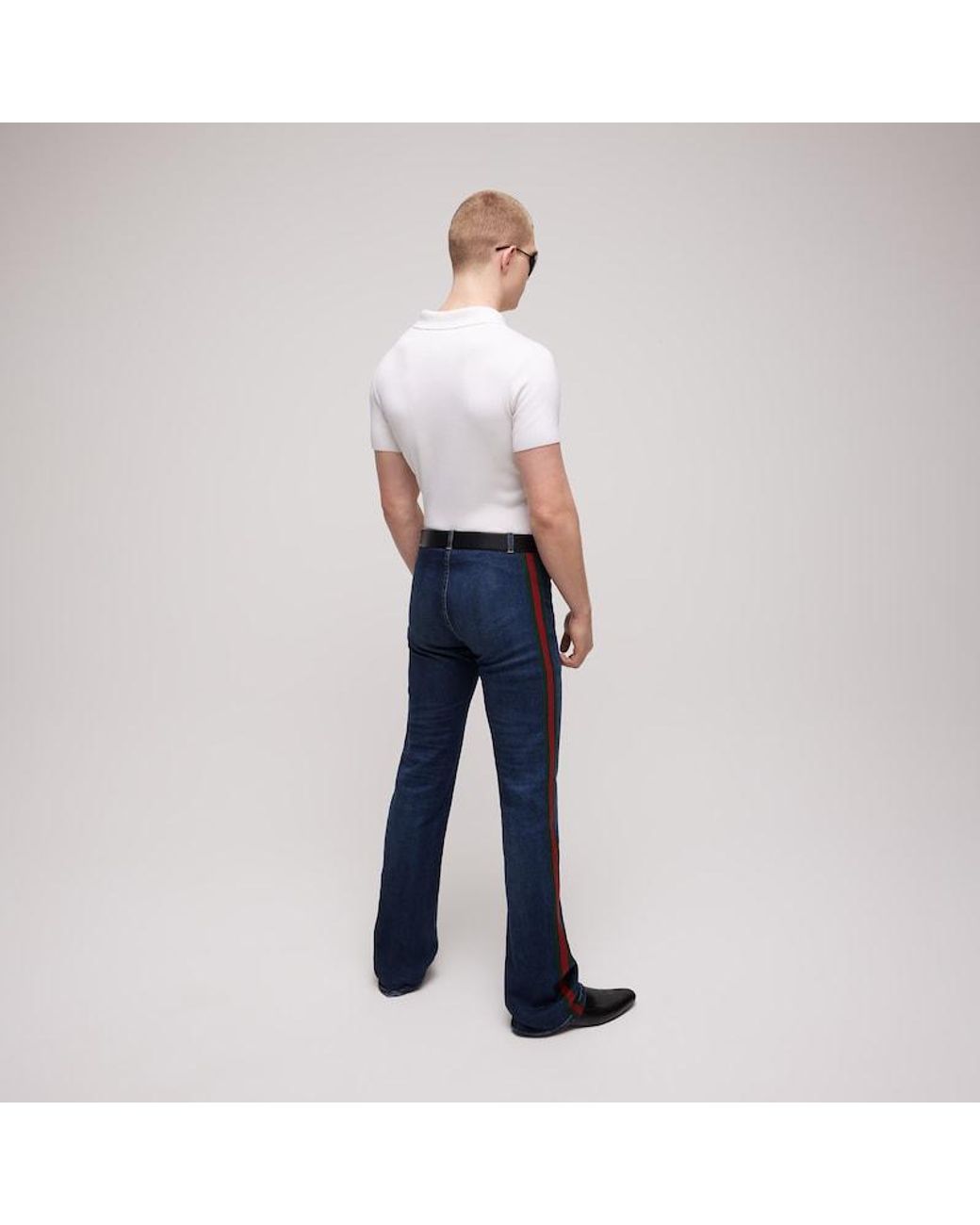 Gucci White Silk Cotton Polo Shirt With Embroidery for men