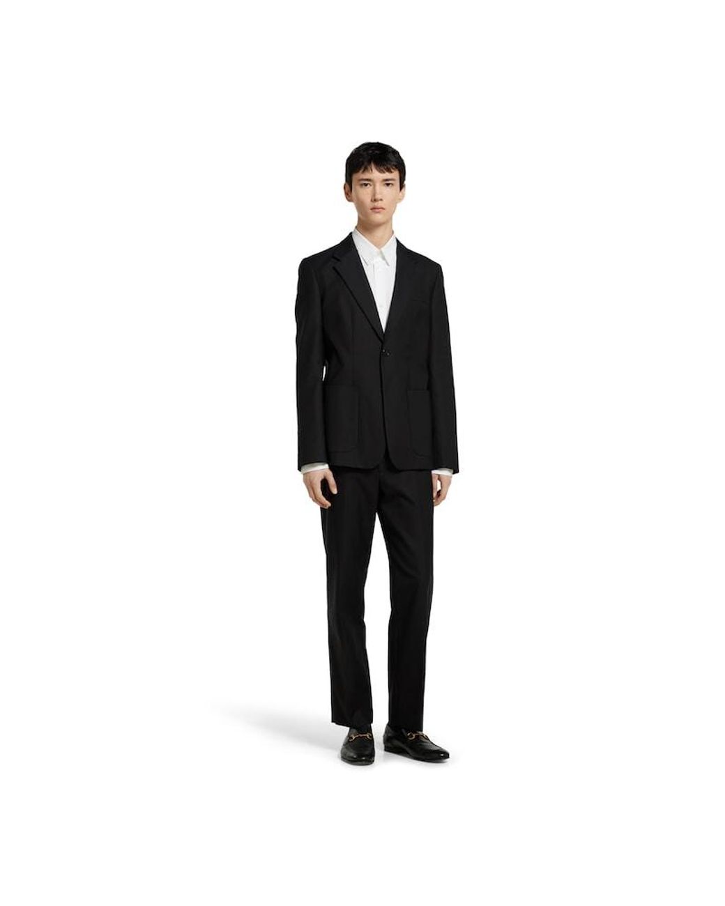 Gucci Black Single Breasted Cotton Canvas Jacket for men