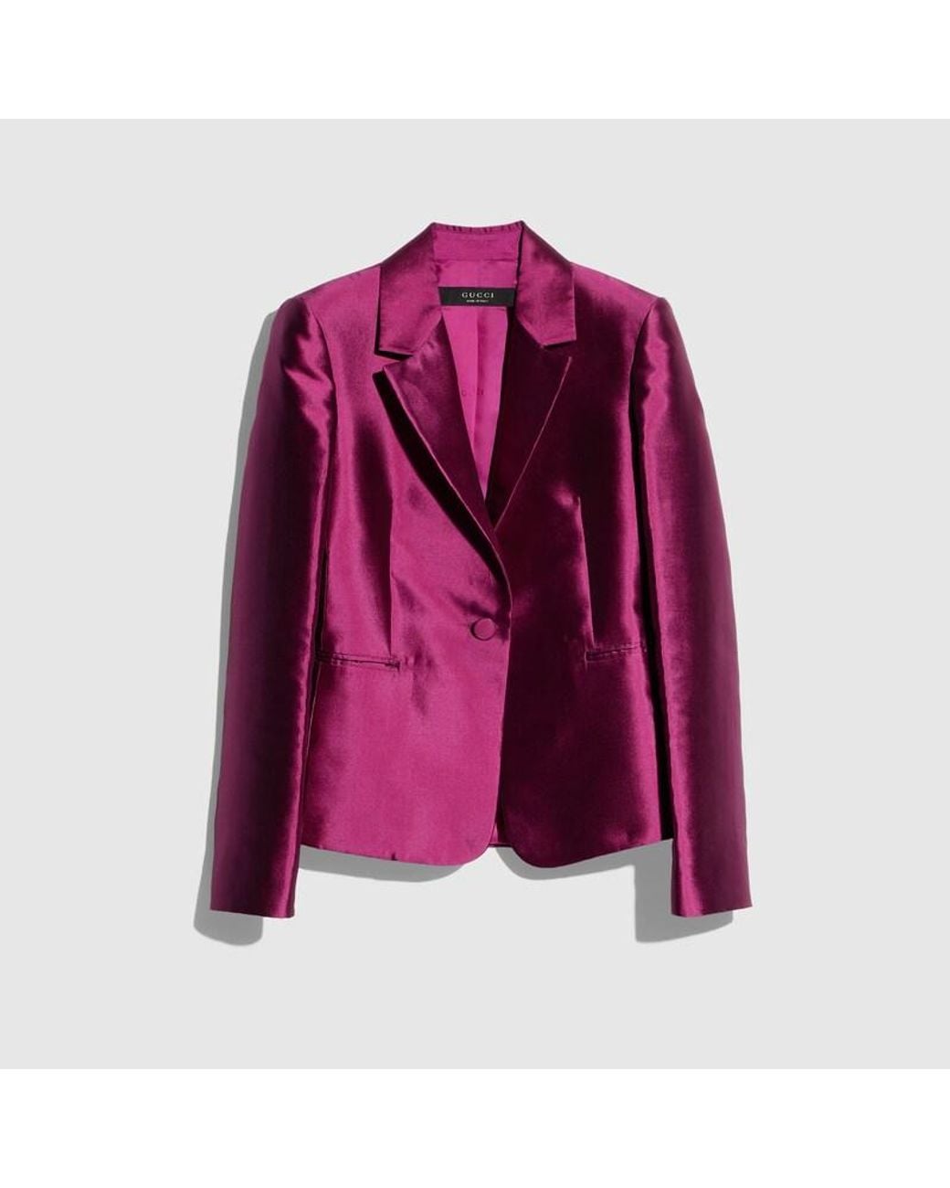 Gucci Purple Mikado Silk Jacket
