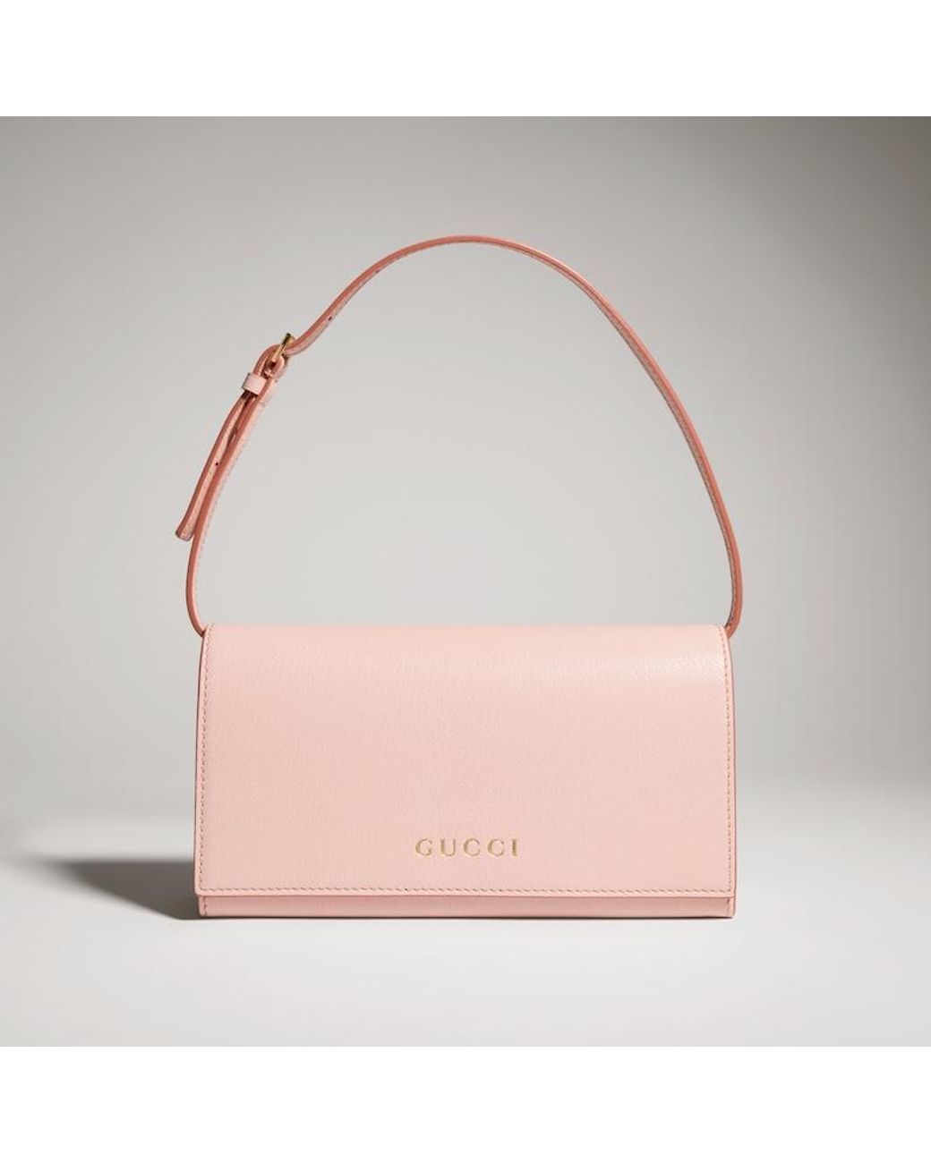 Gucci Pink Mini Pouch With Lettering