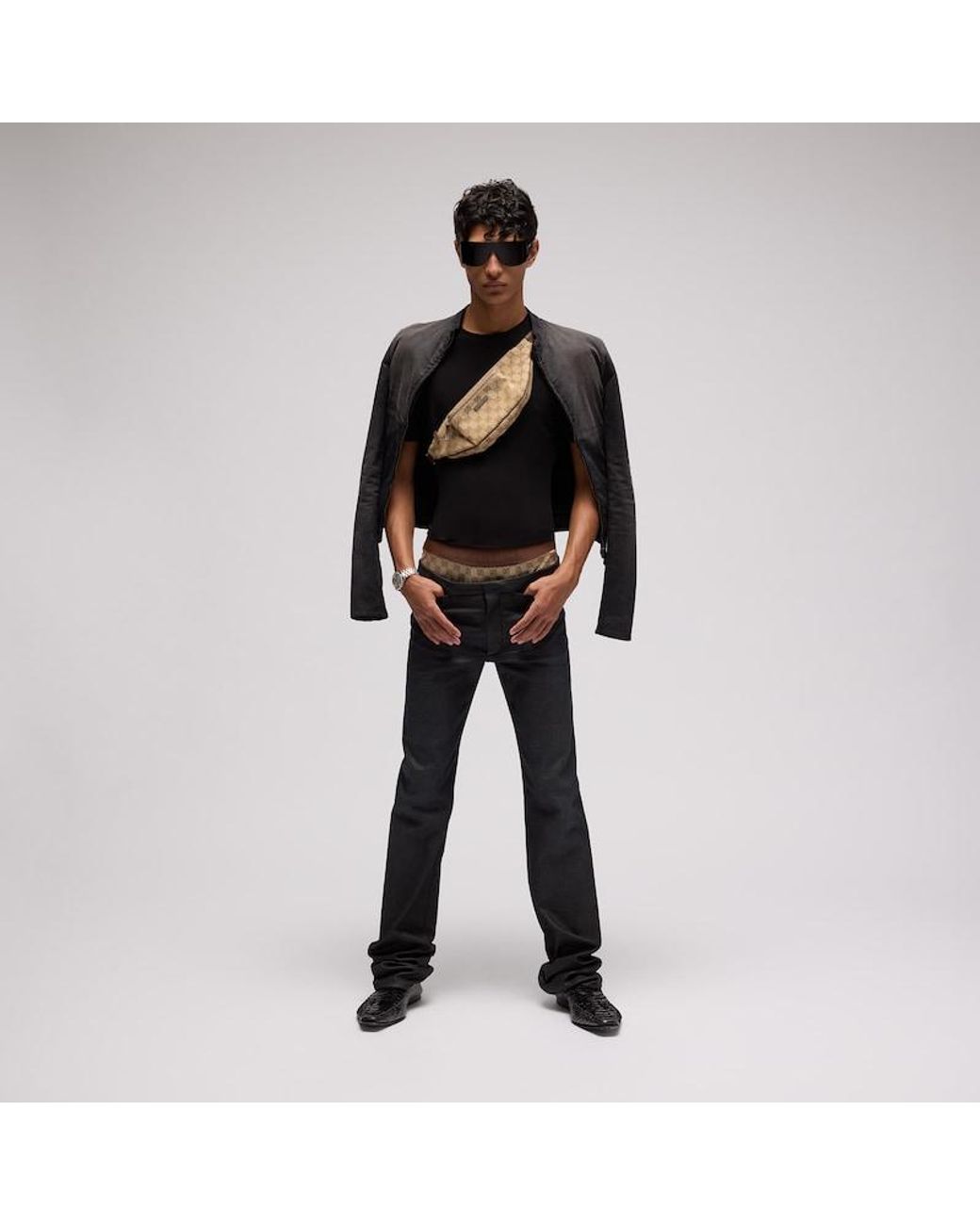 Gucci Black Cotton Viscose Jacket With Python Effect, Size 56 It, Ready-To-Wear for men