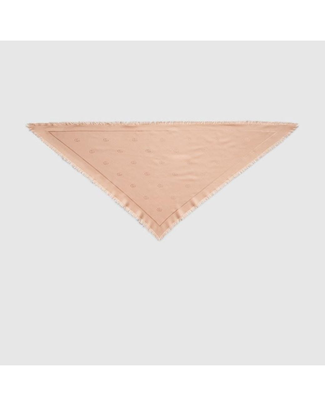 Gucci Natural Double G Silk Wool Shawl, Wool