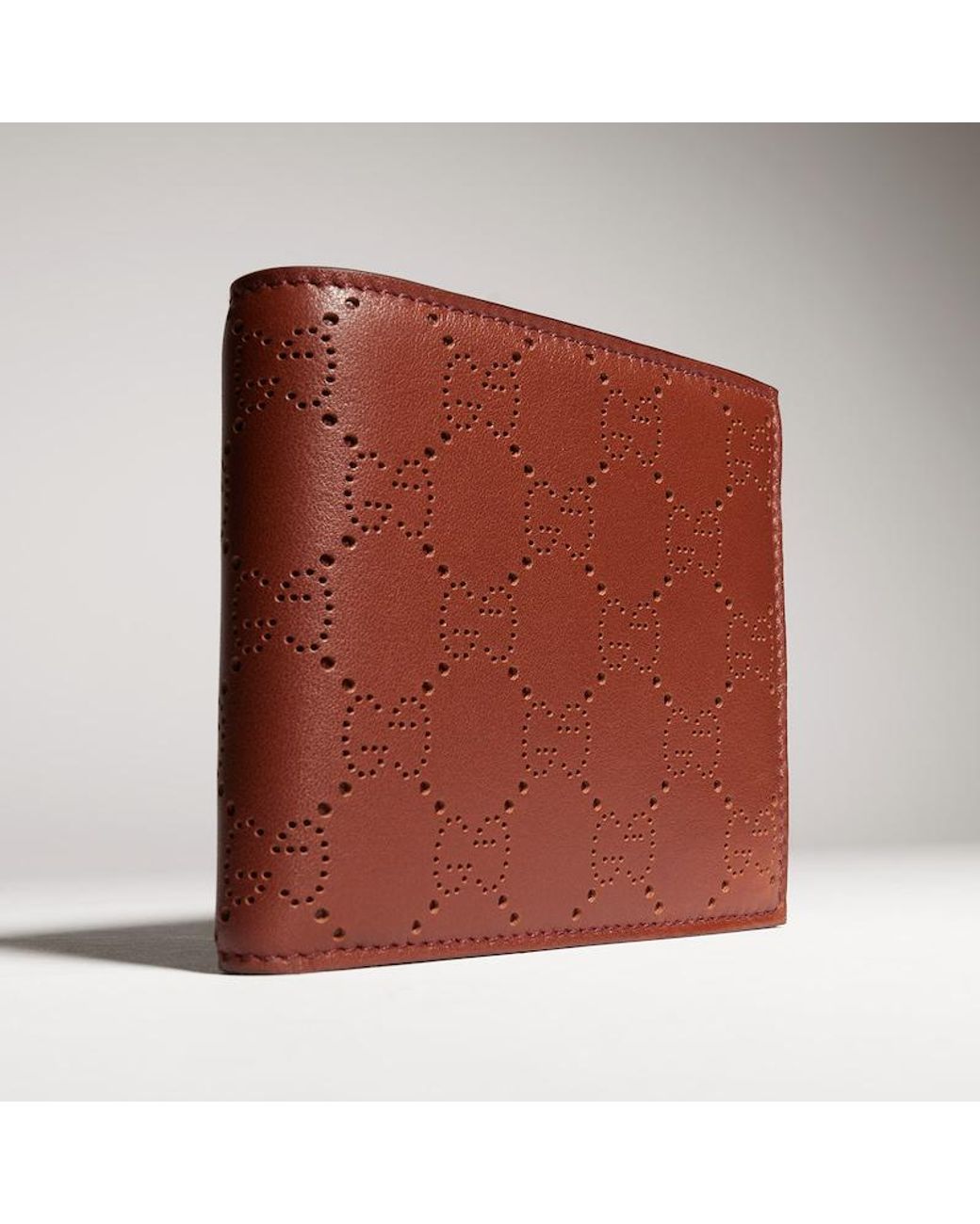 Gucci Red Aria Bi-Fold Wallet, Leather for men